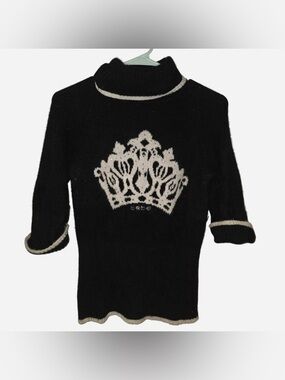 Rare Y2K Vintage Bebe Angora Crown Turtleneck Sweater